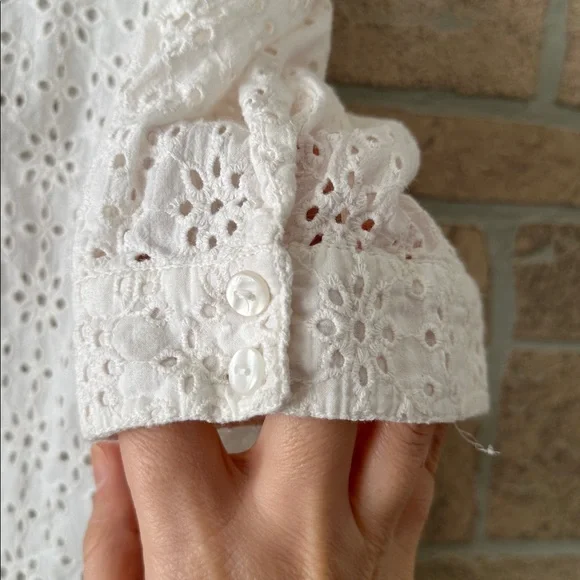 Ba&sh Sparro Cotton Eyelet Shirt Small Feminine - Picture 6 of 7